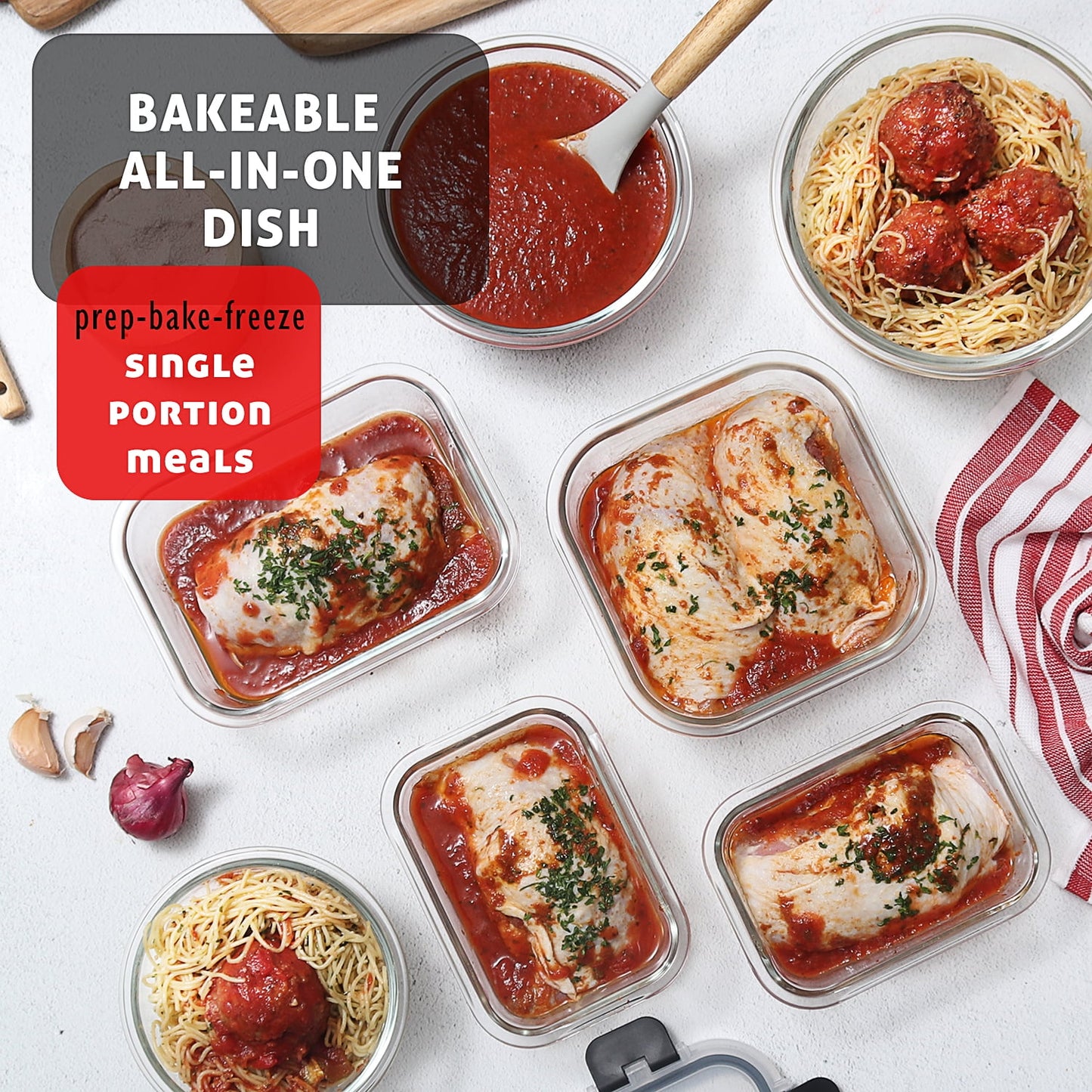 Transform Your Kitchen with Our 32-Piece Airtight Glass Food Storage Container Set – Perfect for Meal Prep, Leftovers, and More!