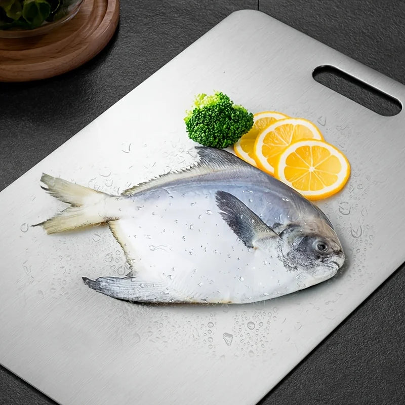 Upgrade Your Kitchen with Our Premium Stainless Steel Cutting Boards - 3-Piece Set, BPA-Free, Dishwasher Safe, Non-Slip Design with Juice Groove, Rustproof & Space Saving!