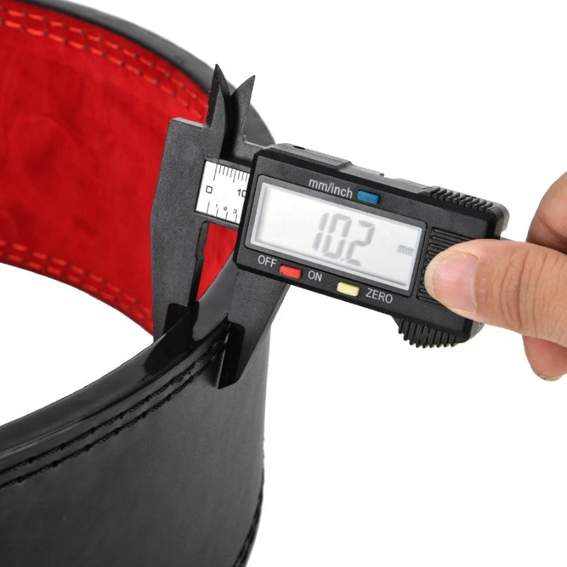 Ultimate Cowhide Leather Weightlifting Belt with Lever Buckle for Maximum Back Support - Perfect for Powerlifting, Squats, and Deadlifts
